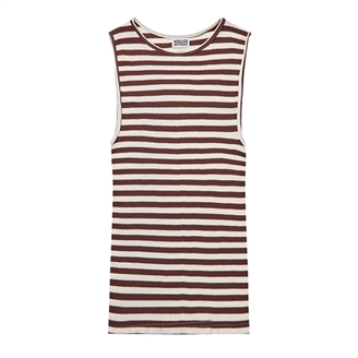 Nørgaard På Strøget NPS Tank Top Broadway, Brown/Ecru